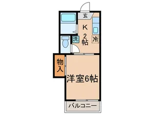 スカイグリ-ン【1階】の間取り