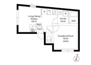 ラシクラス神楽坂【3階】の間取り