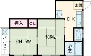 筑波荘【2階】の間取り