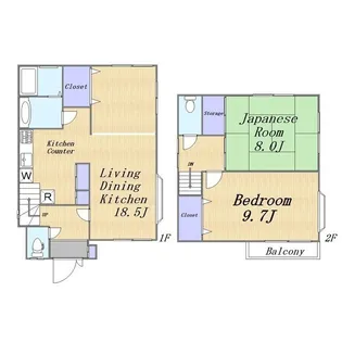 神奈川県横浜市中区豆口台【一戸建】の間取り