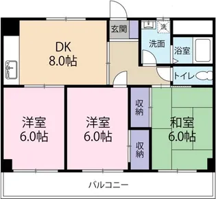 3DKの間取り画像