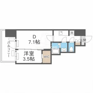 大阪府大阪市西区本田2【マンション】の間取り