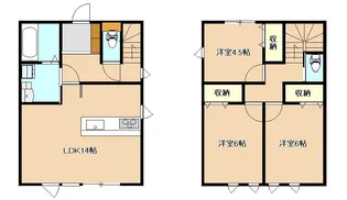 広島県広島市西区南観音3【一戸建】の間取り