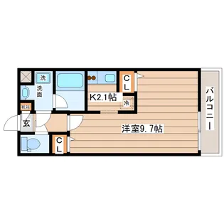 しゃとれ西中田【2階】の間取り