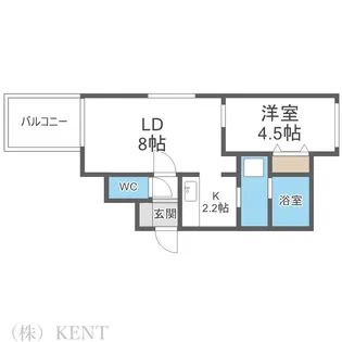 マイルーム琴似【1階】の間取り