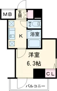 レーヴアデル千住新橋【8階】の間取り