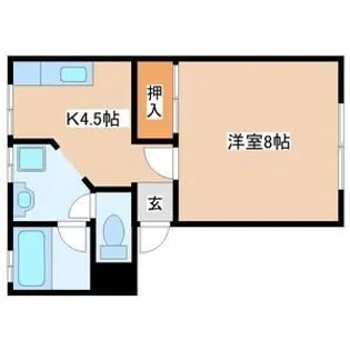 レジデンス黒木【1階】の間取り