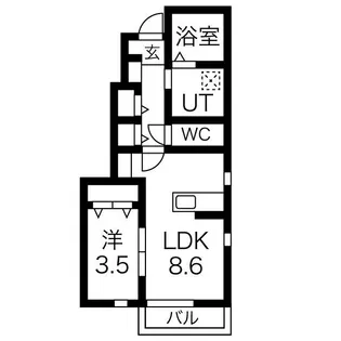 太鷲苑II【1階】の間取り