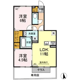 香川県高松市亀田南町【アパート】の間取り