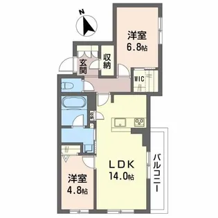 Forena 西町【2階】の間取り