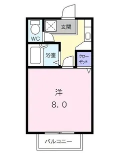 ロイヤルハイツ朋友【2階】の間取り