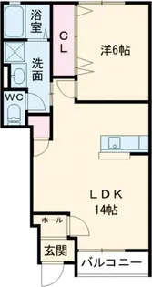 キャプリコーンエス B棟【1階】の間取り