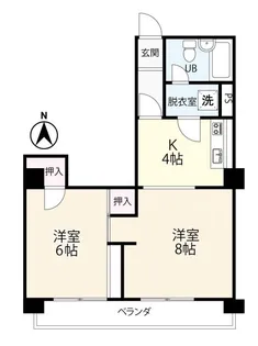 シャトレ水ヶ江【4階】の間取り