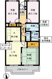 アヴェニール竹丘【4階】の間取り