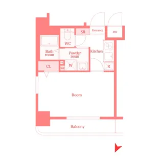 グリフィン横浜・東口【8階】の間取り