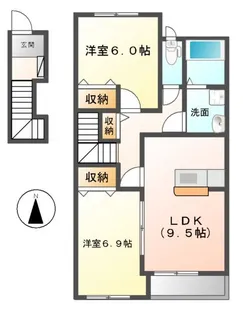 ヴァン ヴェール E【2階】の間取り