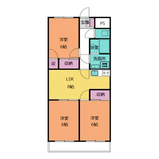 ファミリータウンむらた【4階】の間取り