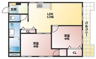 アキサダハイツ【3階】の間取り