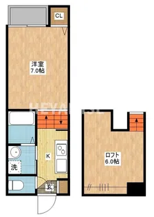 modern palazzo喜々津Soleil【2階】の間取り