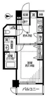 東京都江東区森下4【マンション】の間取り