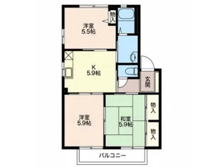 3Kの間取り画像