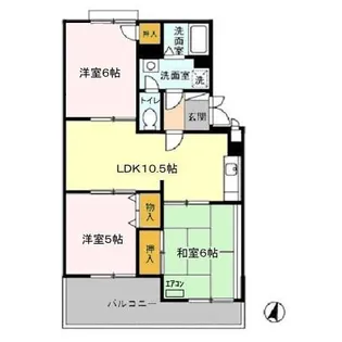 埼玉県所沢市東所沢2【アパート】の間取り