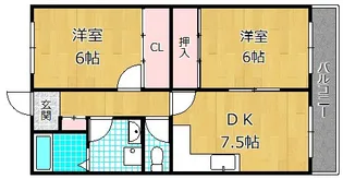 ハミングハイツ【3階】の間取り