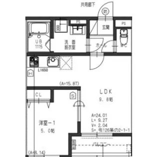 大阪府吹田市藤が丘町【アパート】の間取り