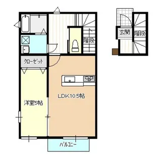 パセオII【2階】の間取り