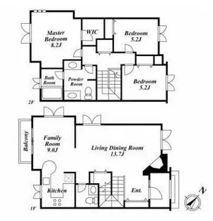 東京都杉並区宮前3【一戸建】の間取り