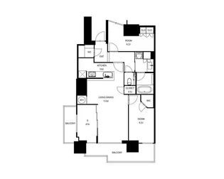 プラウドタワー東雲キャナルコート【28階】の間取り