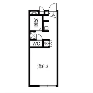 ラポール敷島【1階】の間取り