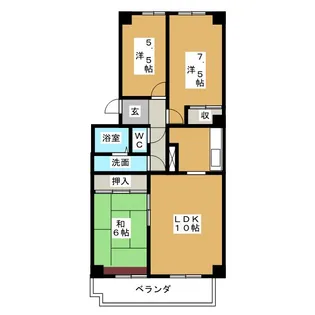 メナージュ マルヤマ【3階】の間取り