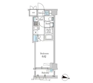 スタイリオ渋谷南平台【4階】の間取り
