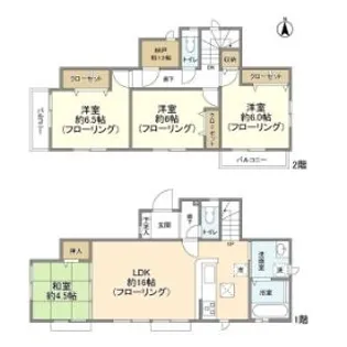 東京都府中市矢崎町2【一戸建】の間取り