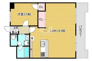 グランド西長堀【7階】の間取り