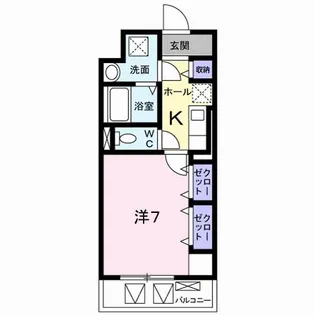 アスピシアプレイス【2階】の間取り
