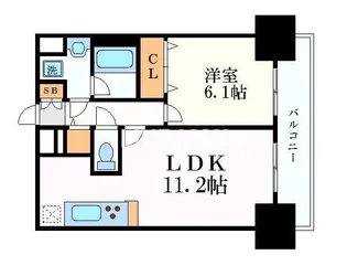 プレサンス名古屋STATIONアブソリュート【14階】の間取り