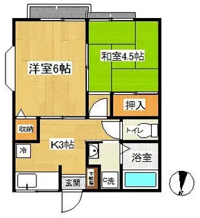 メゾン薫【1階】の間取り