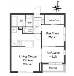 LOTUS阿佐ヶ谷【3階】の間取り