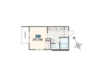 東京都東村山市本町3【アパート】の間取り