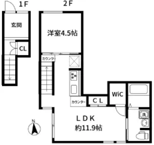 ダ・ボンベッキオ【2階】の間取り