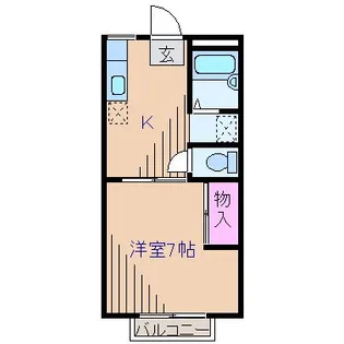神奈川県横浜市港北区岸根町【アパート】の間取り