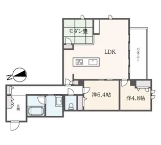 ウィズプラス大船【1階】の間取り