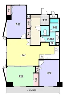 ベルメゾン末広【10階】の間取り