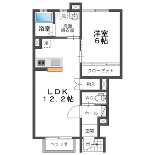 コーポフッコー【1階】の間取り