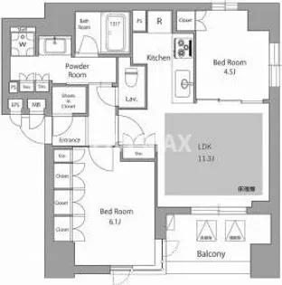 オーパスレジデンス日本橋水天宮【9階】の間取り