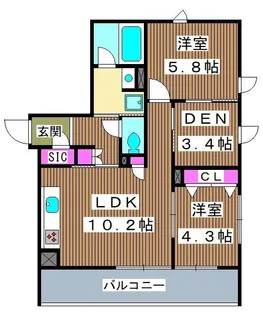 JMFレジデンス新板橋【2階】の間取り