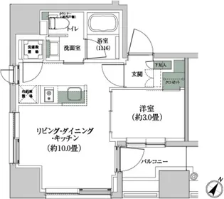 東京都中央区銀座8【マンション】の間取り