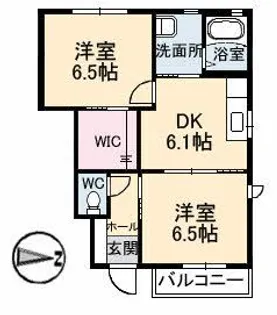 パステルひかわ A棟【1階】の間取り
